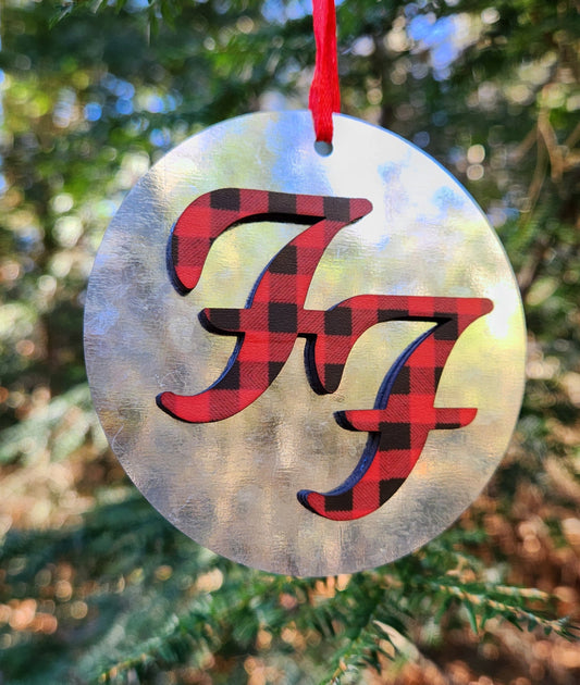 **NEW** Ornament - Red Buffalo Plaid FF on Metal