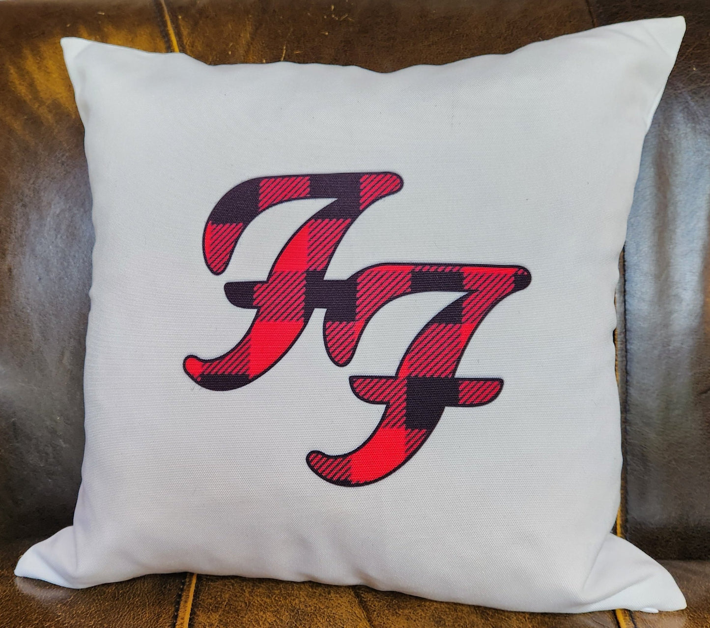 **NEW** FF pillow cover - double sided - Aurora & Red Buffalo plaid - cover only