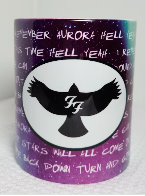 Mug - Hawkins FF Hawk "Aurora" lyrics mug