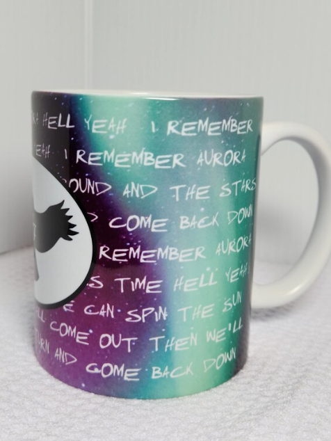 Mug - Hawkins FF Hawk "Aurora" lyrics mug