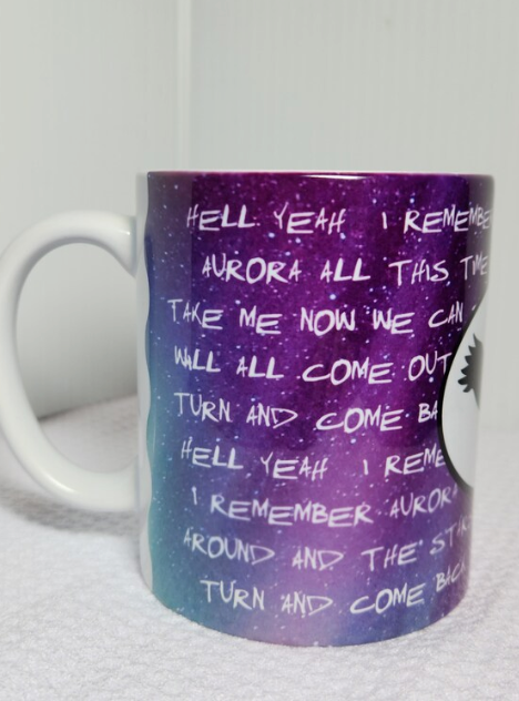 Mug - Hawkins FF Hawk "Aurora" lyrics mug