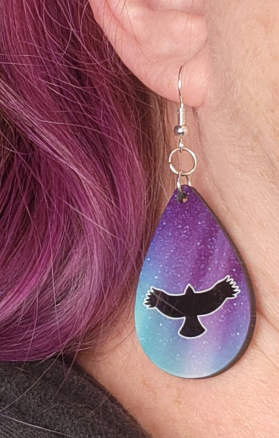 Earrings - Taylor Hawkins Hawk "Aurora" - double sided earrings