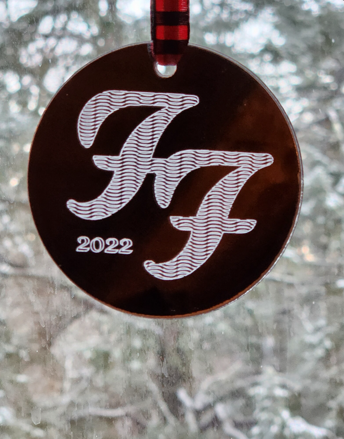 *Ornament - FF Logo Engraved Mirrored Ornament