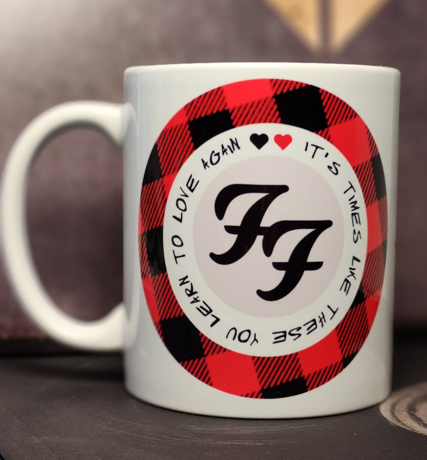 Mug - FF - Dave Grohl - Everlong and Times Like These lyrics - double sided