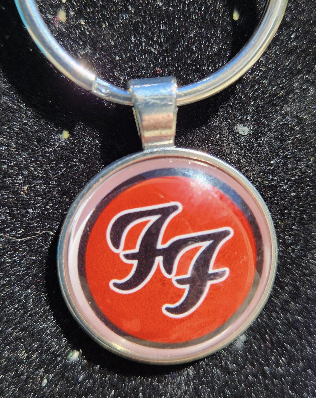 Necklace or Keychain - Red and Black FF